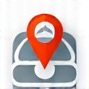 Icono de planificación de ruta